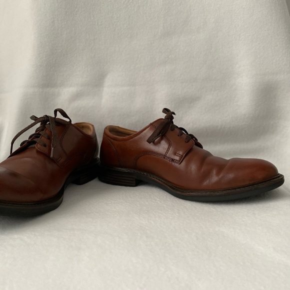 Johnston & Murphy Size 8 1/2 Mens Brown Leather Plain Toe Lace up Oxford main image 4